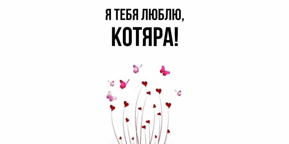 Открытка  для любимых и родных. котяра, Я тебя люблю  