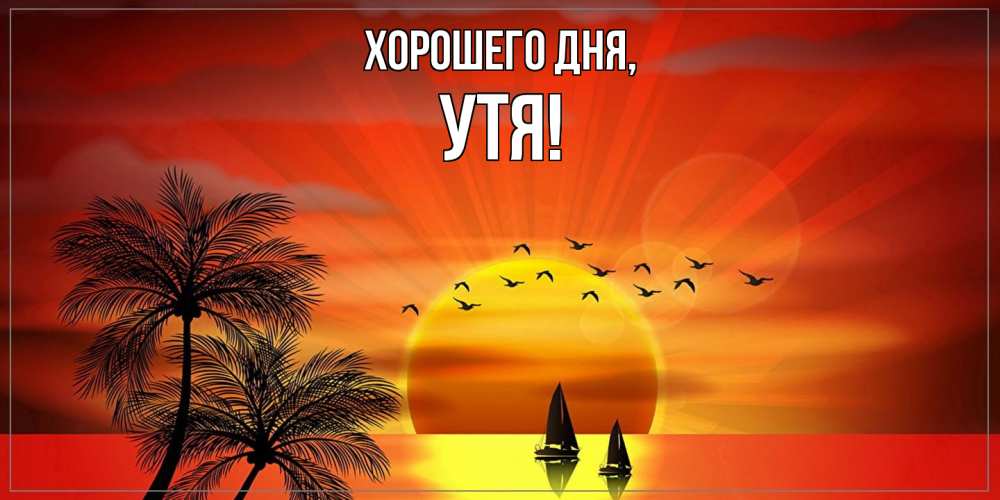 Открытка  для любимых и родных. утя, Хорошего дня  