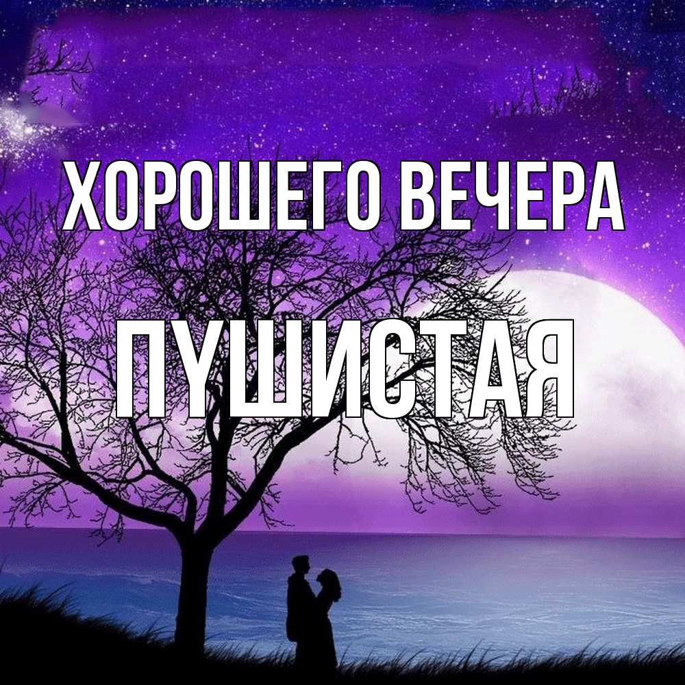 Открытка  для любимых и родных. пyшистая, Хорошего вечера  