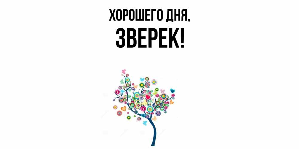 Открытка  для любимых и родных. звеpек, Хорошего дня  