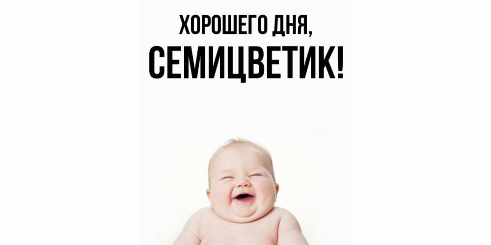 Открытка  для любимых и родных. семицветик, Хорошего дня  