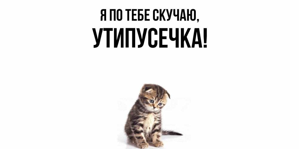 Открытка с именем, утипусечка, Я по тебе скучаю