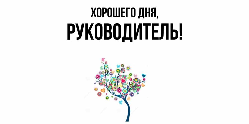 Открытка  для любимых и родных. Руководитель, Хорошего дня  