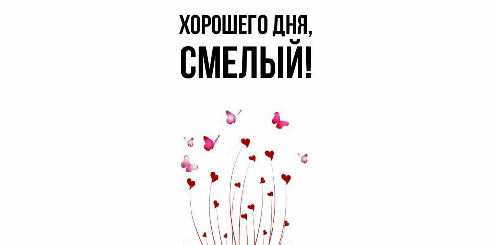 Открытка  для любимых и родных. смелый, Хорошего дня  