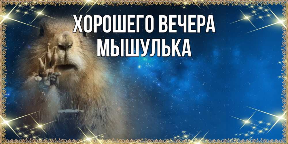 Картинка Хорошего вечера, мышулька