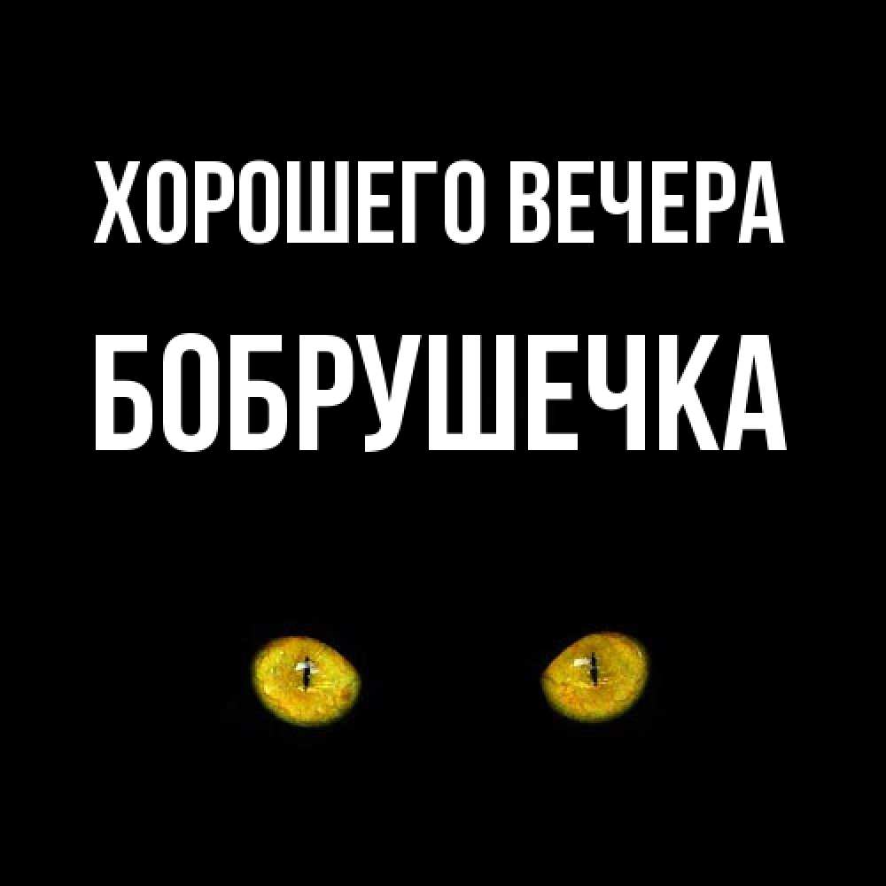 Открытка  для любимых и родных. бобрушечка, Хорошего вечера  
