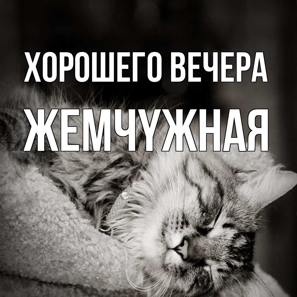 Открытка с именем, жемчyжная, Хорошего вечера