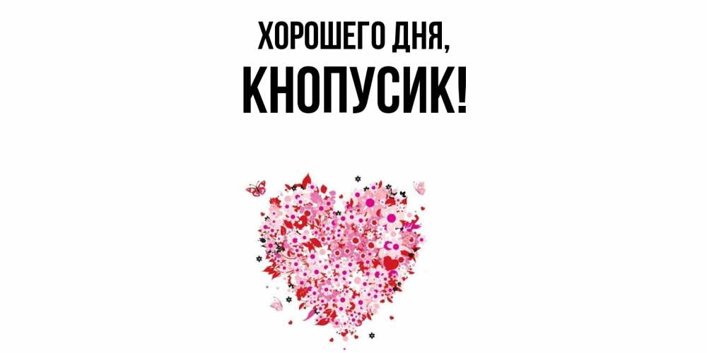 Открытка  для любимых и родных. кнопусик, Хорошего дня  