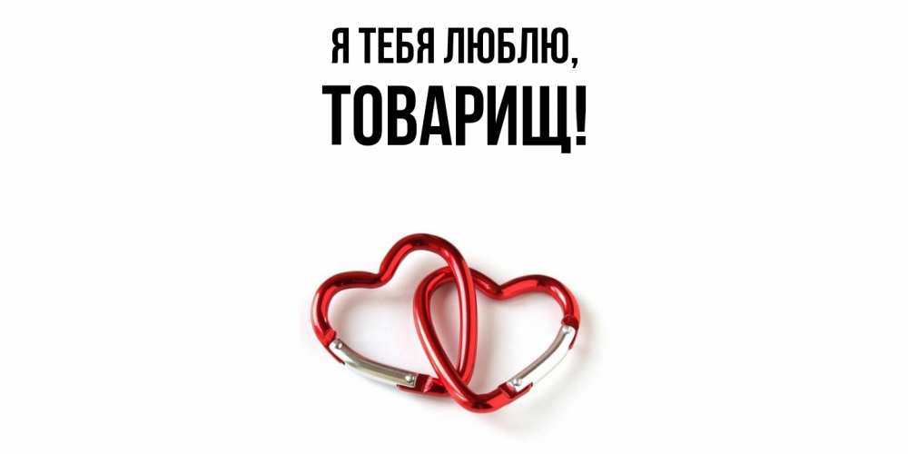 Открытка  для любимых и родных. Товарищ, Я тебя люблю  