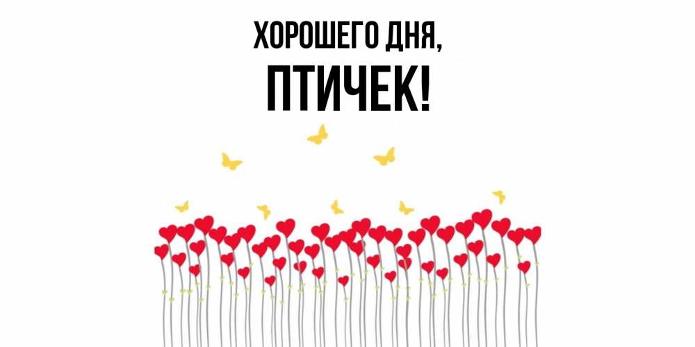 Открытка  для любимых и родных. птичек, Хорошего дня  