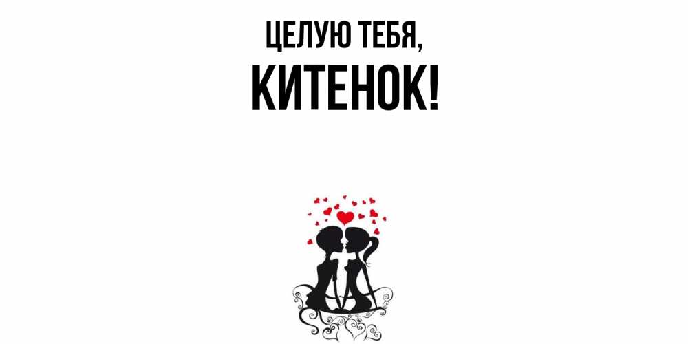 Картинка Целую тебя, китенок