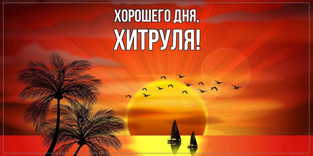 Открытка  для любимых и родных. хитруля, Хорошего дня  