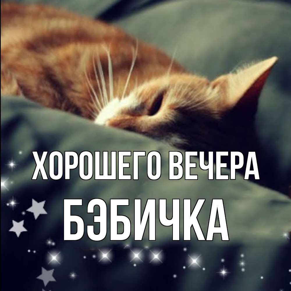 Открытка  для любимых и родных. бэбичка, Хорошего вечера  