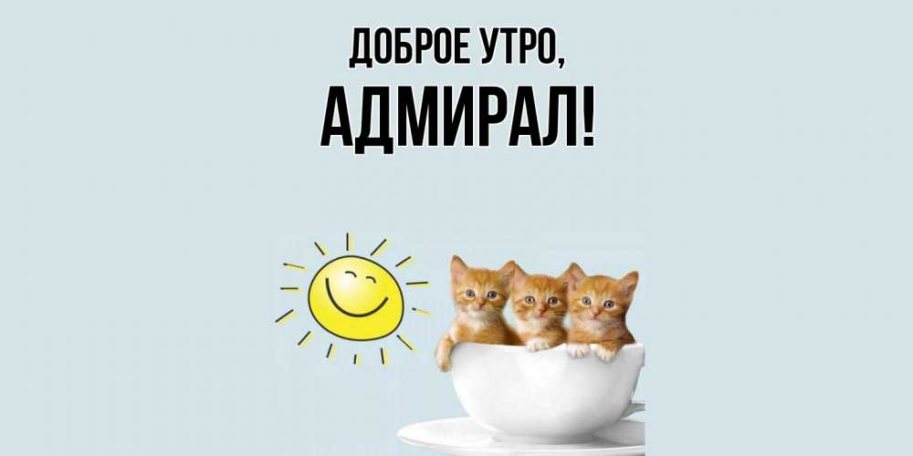 Открытка  для любимых и родных. адмирал, Доброе утро  