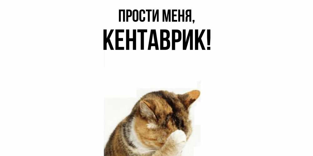 Открытка  для любимых и родных. кентаврик, Прости меня  