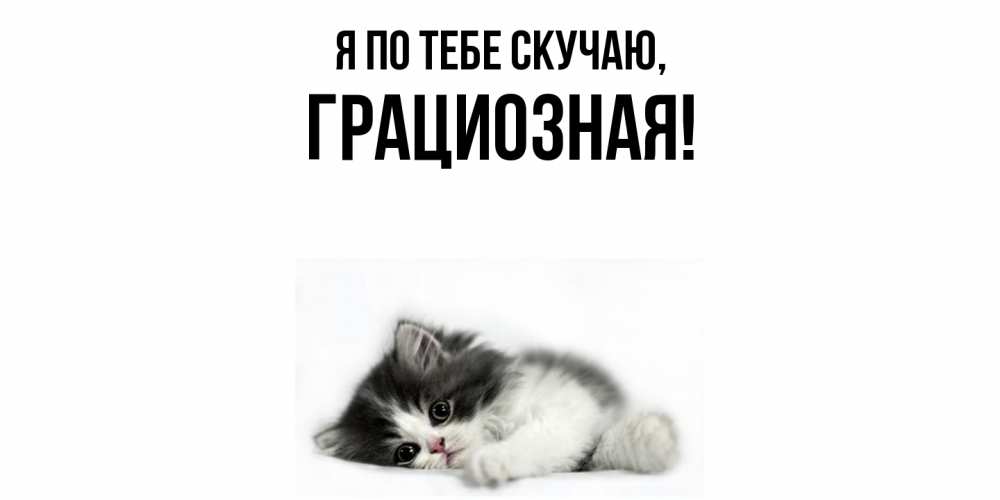 Открытка  для любимых и родных. грациозная, Я по тебе скучаю  