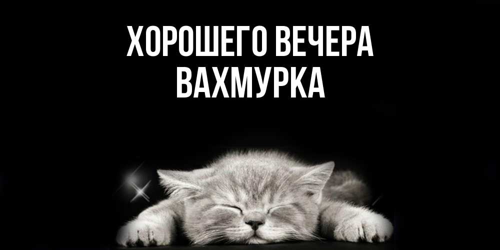 Открытка  для любимых и родных. вахмурка, Хорошего вечера  