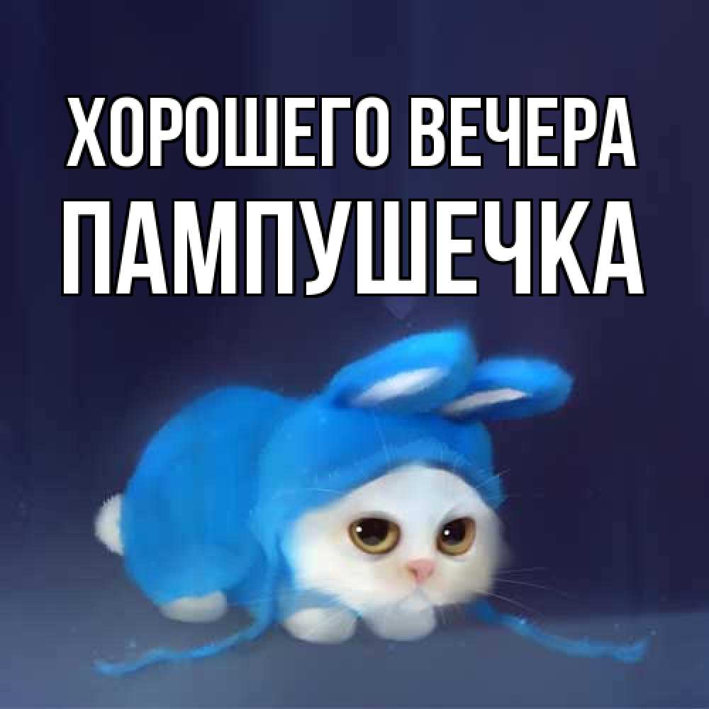 Открытка  для любимых и родных. пампушечка, Хорошего вечера  