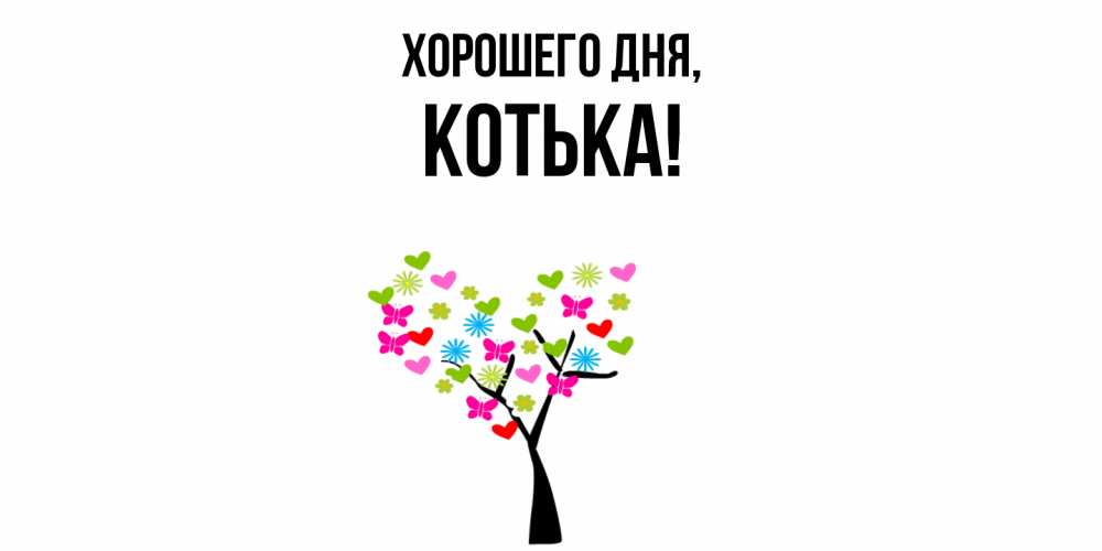 Открытка  для любимых и родных. котька, Хорошего дня  