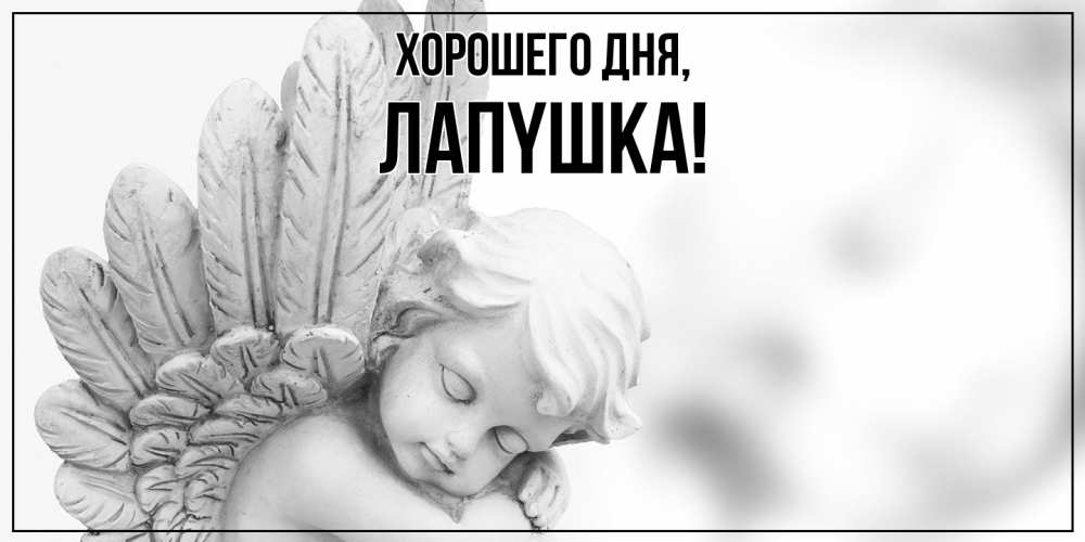 Открытка  для любимых и родных. лапyшка, Хорошего дня  