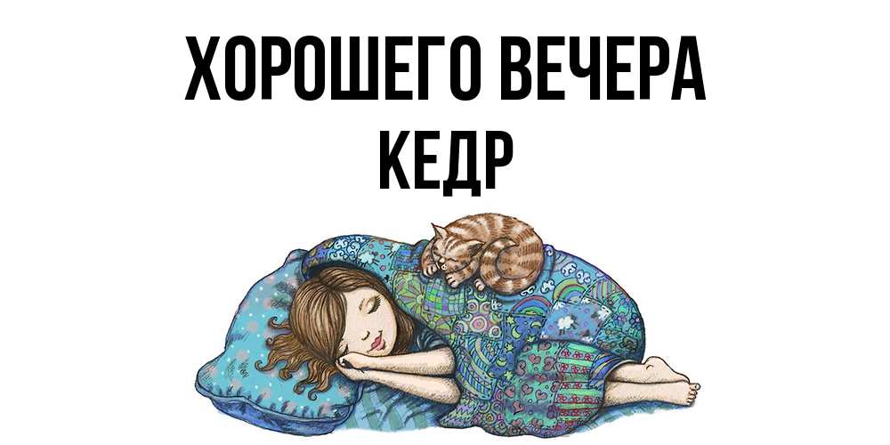 Открытка  для любимых и родных. кедр, Хорошего вечера  