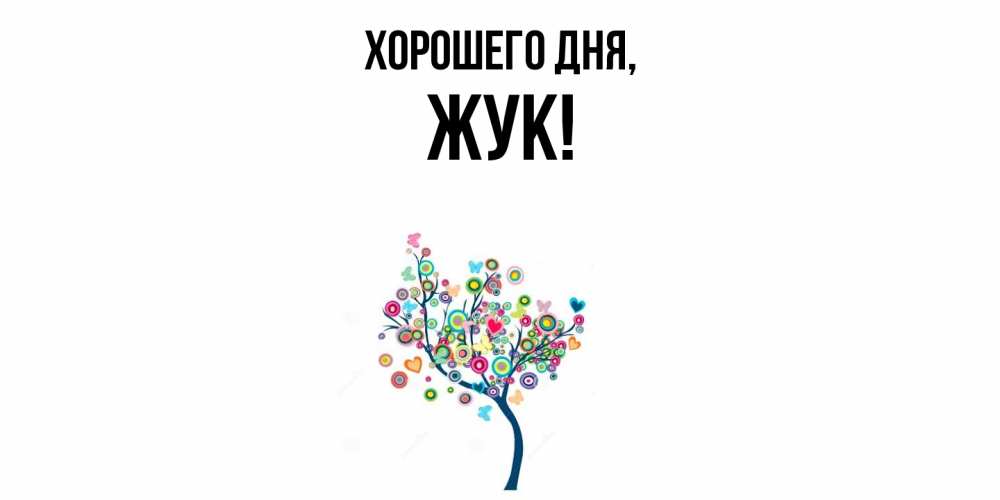 Открытка  для любимых и родных. жук, Хорошего дня  