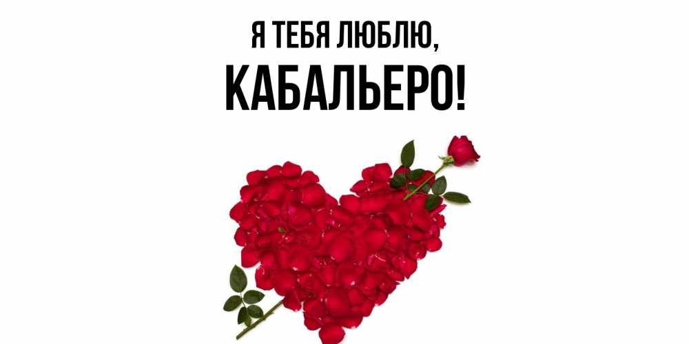 Открытка  для любимых и родных. кабальеро, Я тебя люблю  