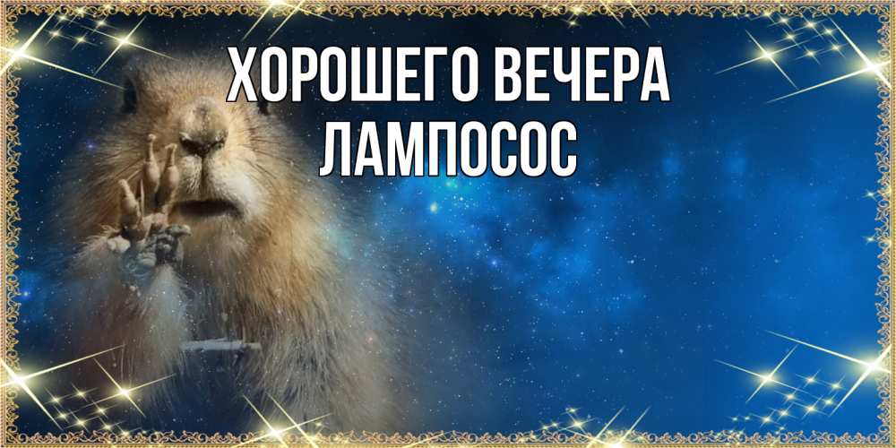 Открытка  для любимых и родных. лампосос, Хорошего вечера  