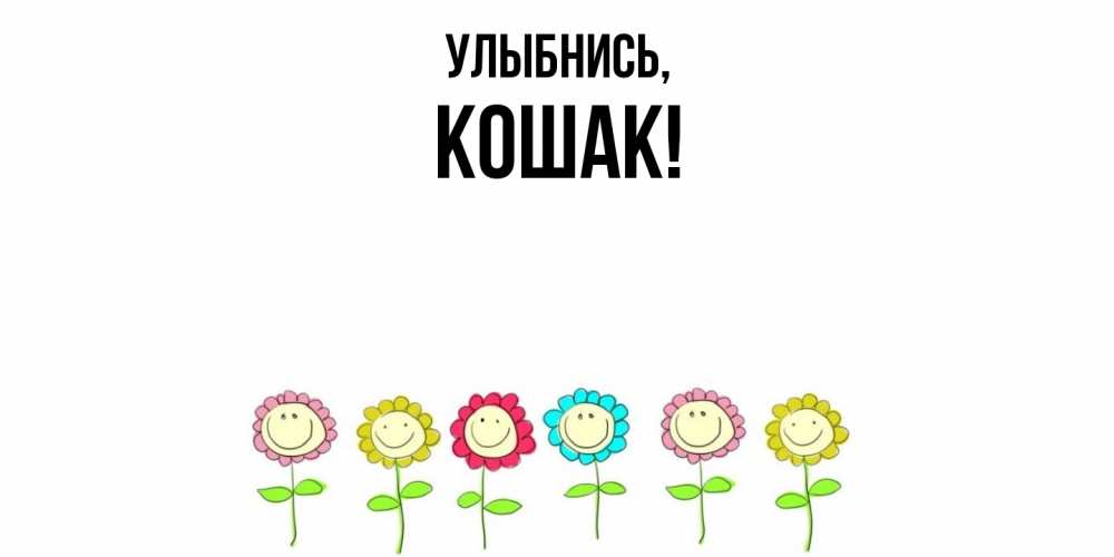 Открытка  для любимых и родных. кошак, Улыбнись  