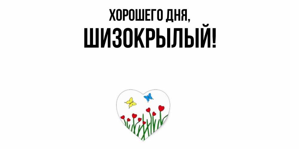 Открытка  для любимых и родных. шизокрылый, Хорошего дня  