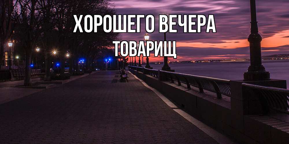 Картинка Хорошего вечера, Товарищ