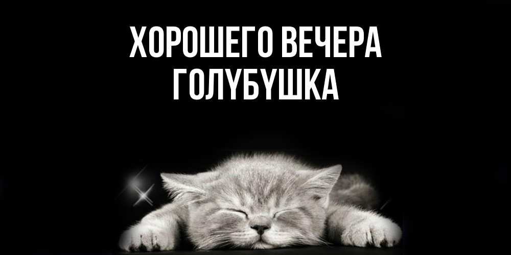 Открытка  для любимых и родных. голyбyшка, Хорошего вечера  