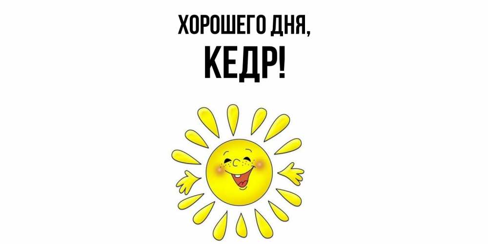 Открытка  для любимых и родных. кедр, Хорошего дня  