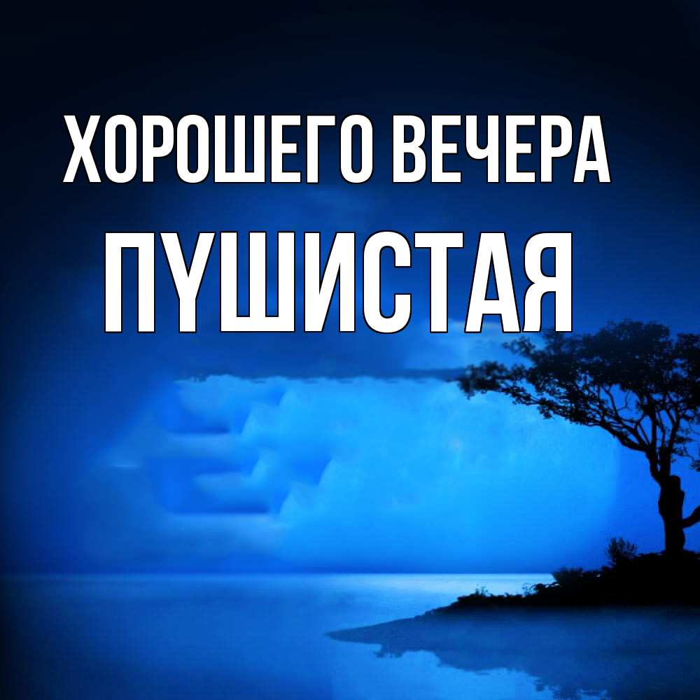 Картинка Хорошего вечера, пyшистая
